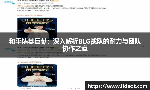 和平精英巨献：深入解析BLG战队的耐力与团队协作之道