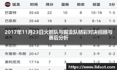 2017年11月23日火箭队与掘金队精彩对决回顾与赛后分析